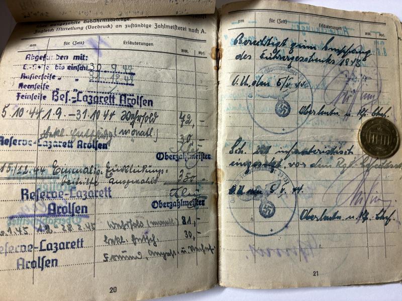 Soldbuch WH (Heer) - 8.Pz.Div. - Schmidt