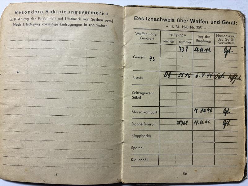Soldbuch WH (Heer) - 26.Inf.Div. - Verfürth?