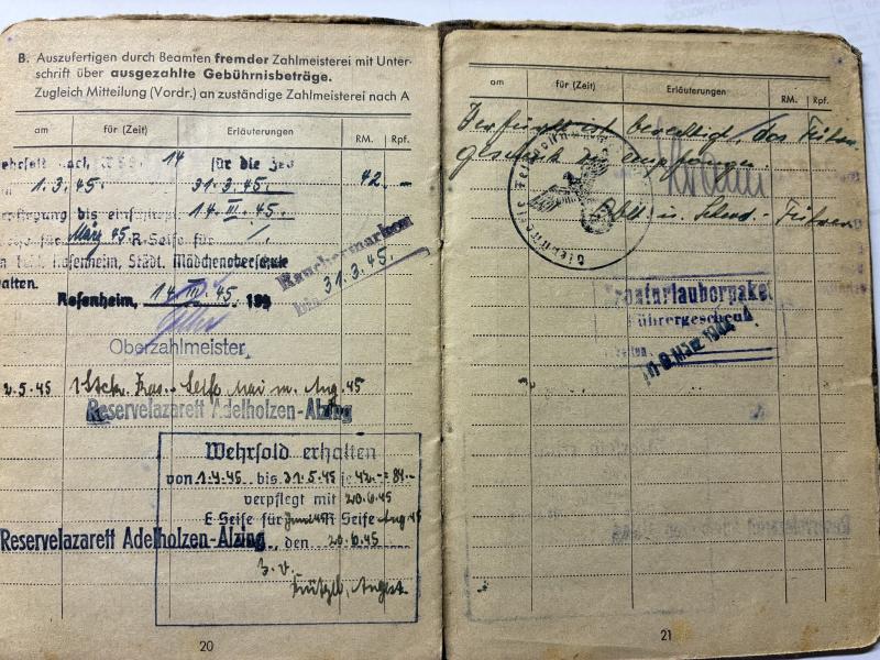 Soldbuch WH (Heer) - 26.Inf.Div. - Verfürth?
