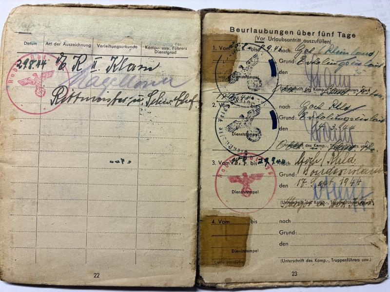 Soldbuch WH (Heer) - 26.Inf.Div. - Verfürth?