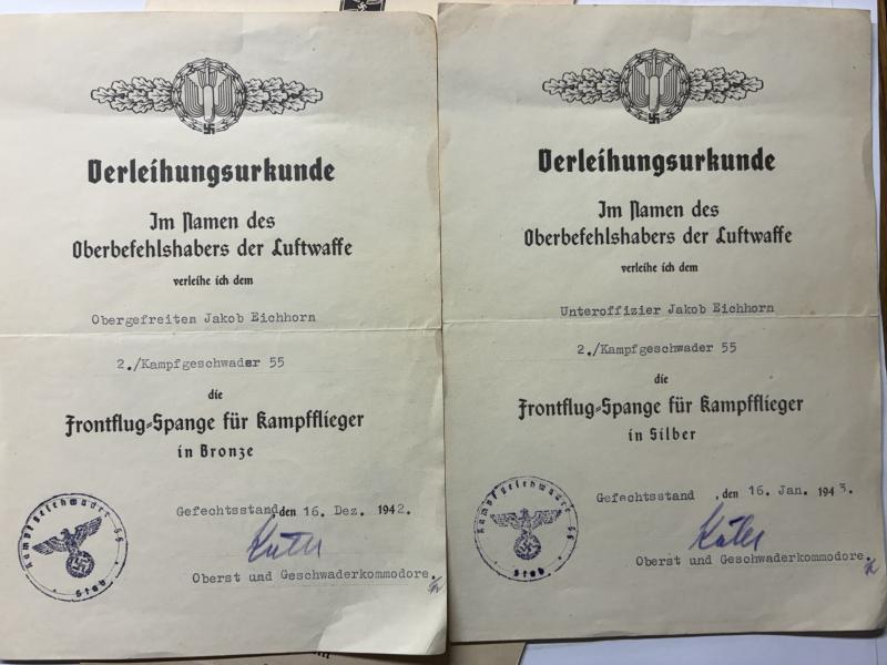 Soldbuch/citation grouping - Luftwaffe - K.G.55