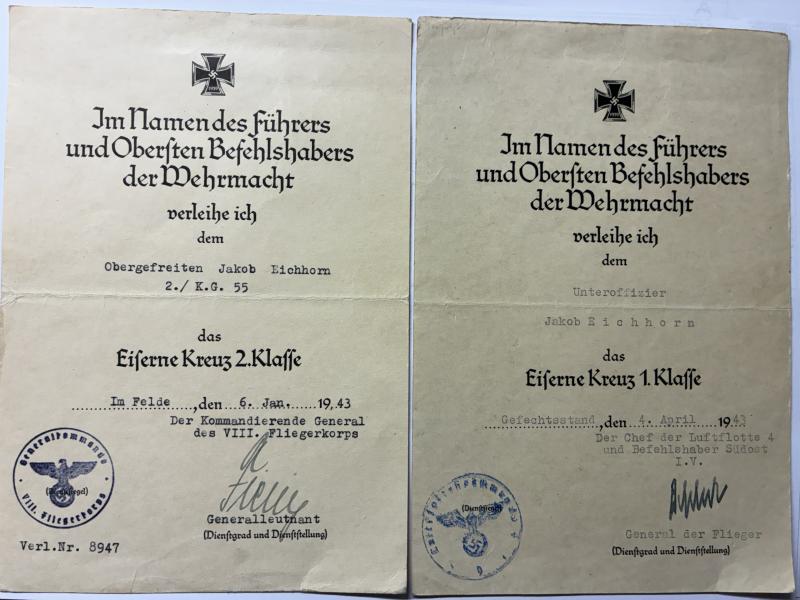 Soldbuch/citation grouping - Luftwaffe - K.G.55