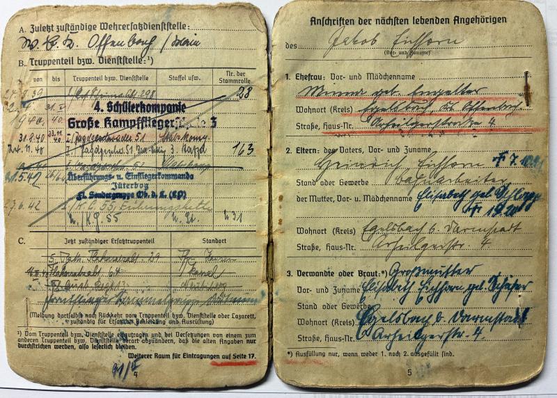 Soldbuch/citation grouping - Luftwaffe - K.G.55