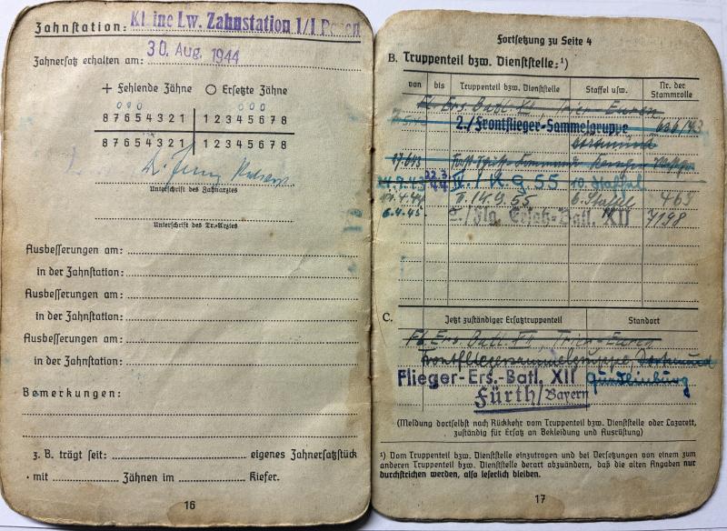 Soldbuch/citation grouping - Luftwaffe - K.G.55