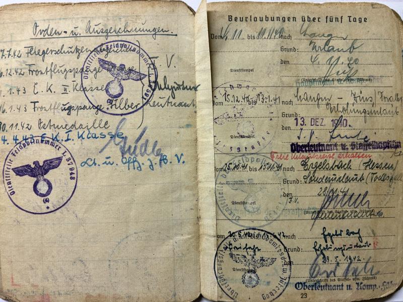 Soldbuch/citation grouping - Luftwaffe - K.G.55