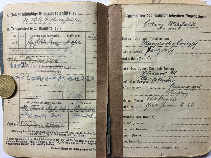 Soldbuch - Luftwaffe - Fallsch.Jg.Ers.Batl. 33 - Macholdt