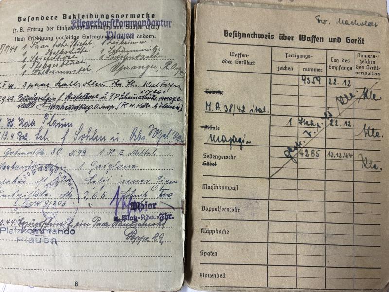 Soldbuch - Luftwaffe - Fallsch.Jg.Ers.Batl. 33 - Macholdt