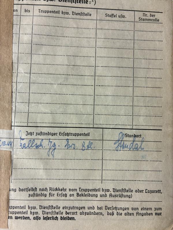 Soldbuch - Luftwaffe - Fallsch.Jg.Ers.Batl. 33 - Macholdt