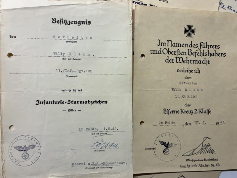 Citation grouping - WH (Heer) - 24.Inf.Div.- Klemm