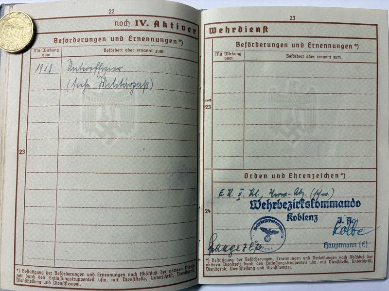 Wehrpass - WH (Heer) - OKH-HWA - Gäfgen