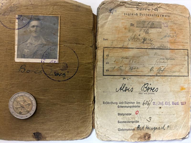 Soldbuch WH (Heer) - Festungsdiv.Kreta/ 260.Inf.Div. - Böres
