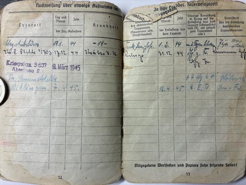 Soldbuch WH (Heer) - Festungsdiv.Kreta/ 260.Inf.Div. - Böres