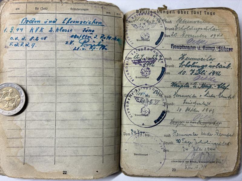 Soldbuch WH (Heer) - Festungsdiv.Kreta/ 260.Inf.Div. - Böres