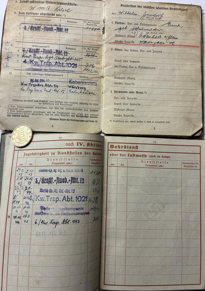 Wehrpass/Soldbuch/NSKK Pass/